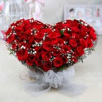 Red Rose Heart Basket