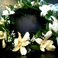 White Orchid Floral Crown