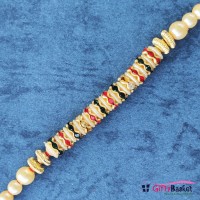 White Pearls Bhaiya Rakhi