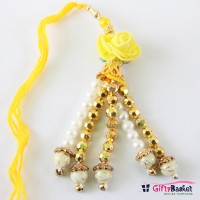 Yellow Floral Lumba Rakhi