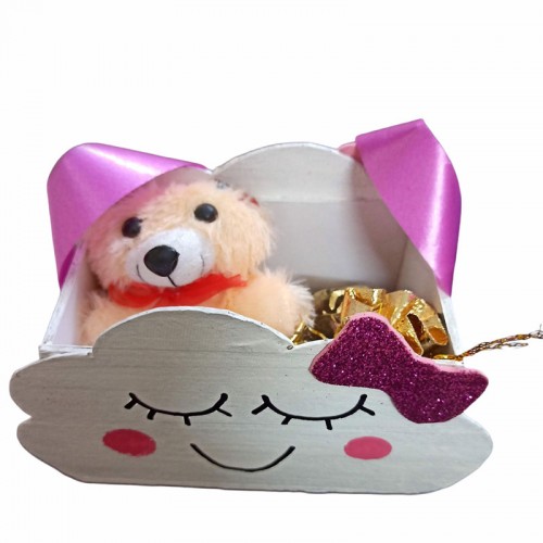 Handmade Chocolate Basket with Teddy Bear