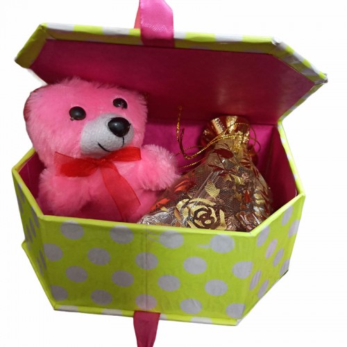 Handmade Chocolate box with Teddy.