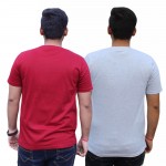 Red Melange Round Neck T-Shirt