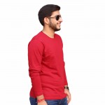 Red Round Neck Full Sleeve T-Shirt