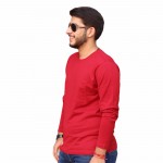 Red Round Neck Full Sleeve T-Shirt