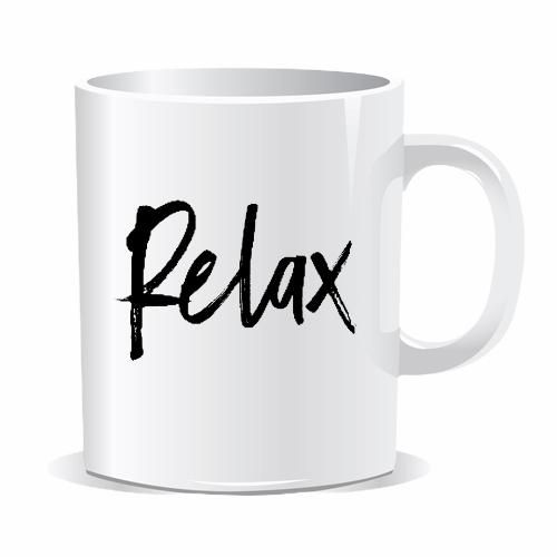 "Relax" Quoted Coffee Mugs