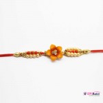 Floral Semi Precious Beads Dora Bhaiya Rakhi