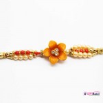 Floral Semi Precious Beads Dora Bhaiya Rakhi